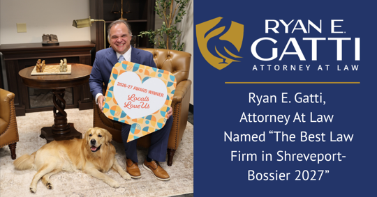 Ryan E. Gatti, Attorney At Law Named “The Best Law Firm in Shreveport-Bossier 2027”