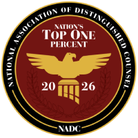 National Association of Distinguished Counsel Top 1% 2026